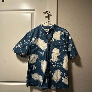 Urban Outfitters Denim Blotched Button Down